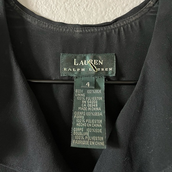 Ralph Lauren 100% Silk Black Dress - Picture 2 of 3